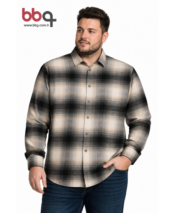 ERKEK BÜYÜK BEDEN GENİŞ ALIP ODUNCU GÖMLEK-3