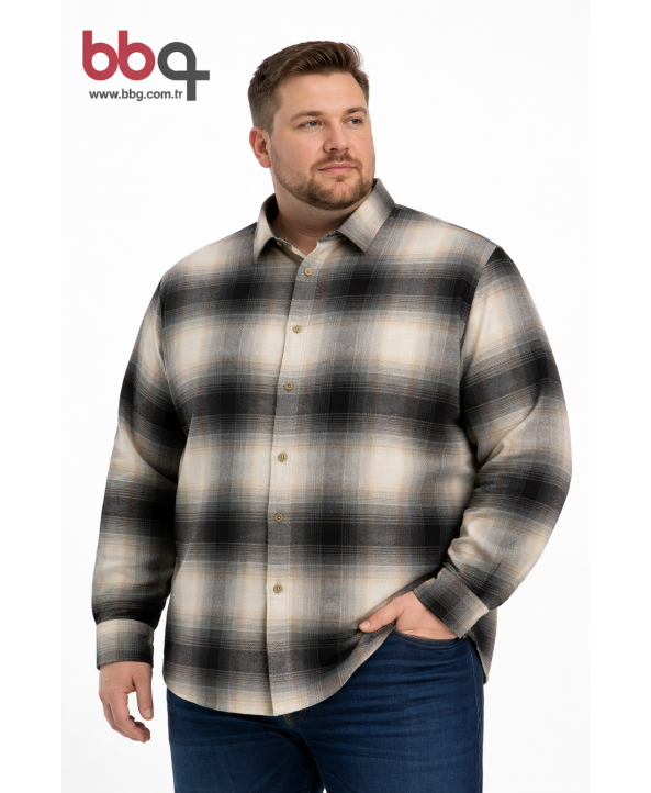 ERKEK BÜYÜK BEDEN GENİŞ ALIP ODUNCU GÖMLEK-3