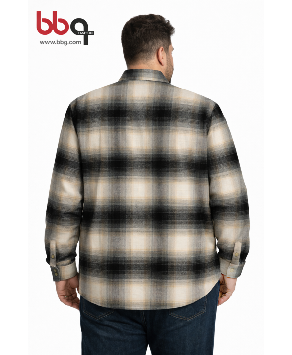 ERKEK BÜYÜK BEDEN GENİŞ ALIP ODUNCU GÖMLEK-3