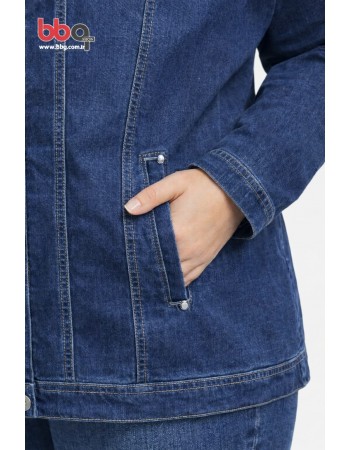 BAYAN BÜYÜK BEDEN TAŞLI KOT CEKET