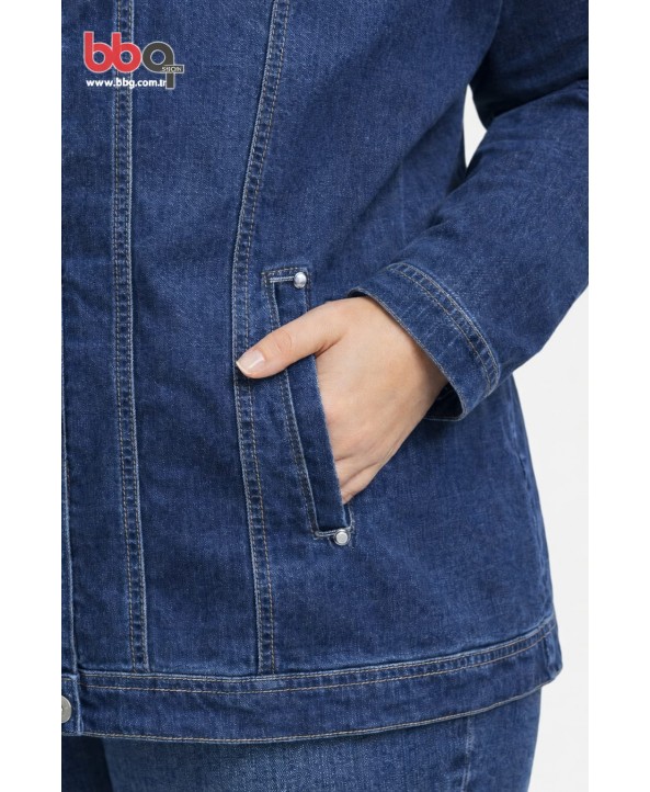 BAYAN BÜYÜK BEDEN TAŞLI KOT CEKET BAYAN BÜYÜK BEDEN TAŞLI KOT CEKET