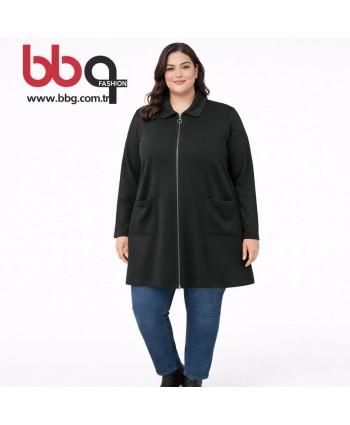 BAYAN FERMUARLI SİYAH CEKET