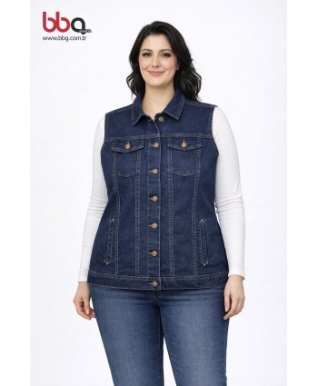 BAYAN BÜYÜK BEDEN İÇ KISMI PELUŞ  KOT YELEK