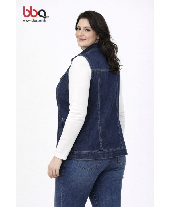 BAYAN BÜYÜK BEDEN İÇ KISMI PELUŞ  KOT YELEK