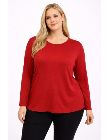 BAYAN BÜYÜK BEDEN GENİŞ KALIP YIRTMAÇLI BLUZ -K