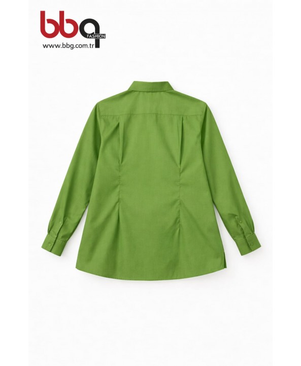BAYAN BÜYÜK BEDEN YEŞİL GÖMLEK