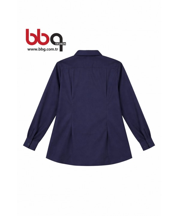 BAYAN BÜYÜK BEDEN LACİVERT GÖMLEK