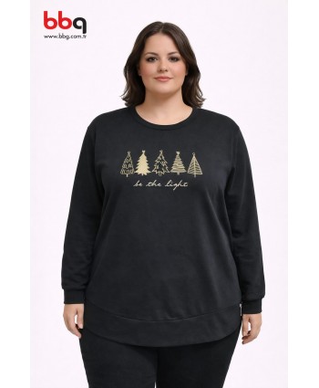 BAYAN BÜYÜK BEDEN GENİŞ KALIP SWEAT-S