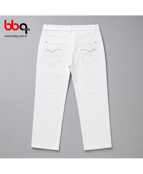  BAYAN BÜYÜK BEDEN GENİŞ KALIP GABARDİN PANTOLON-B