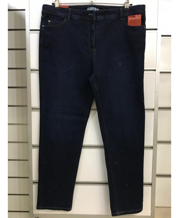 BAYAN BÜYÜK BEDEN LACİVERT STRETCH PANTOLON