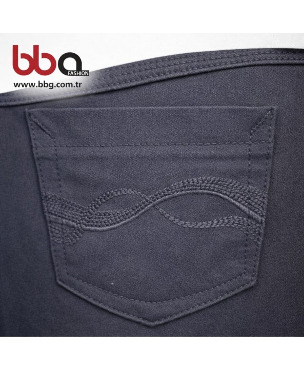 BAYAN BÜYÜK BEDEN LACİVERT STRETCH PANTOLON