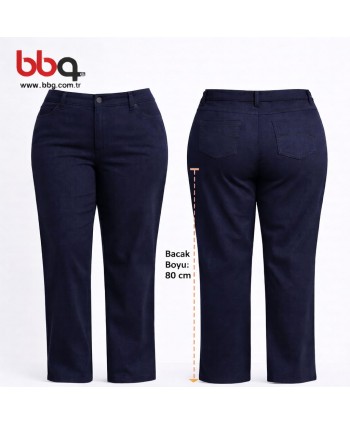 BAYAN BÜYÜK BEDEN LACİVERT STRETCH PANTOLON