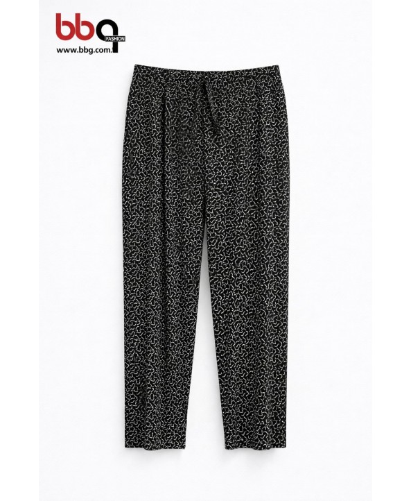 BAYAN BÜYÜK BEDEN GENİŞ KALIP DESENLİ TEK ALT-2