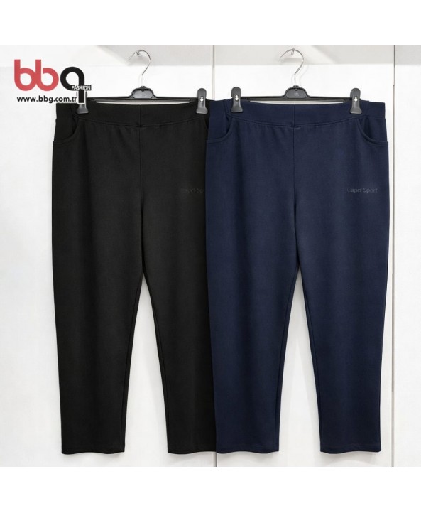 BAYAN BÜYÜK BEDEN SİYAH  PANTOLON TAYT