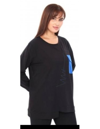 BAYAN BÜYÜK BEDEN GENİŞ KALIP CEP DETAYLI TUNİK