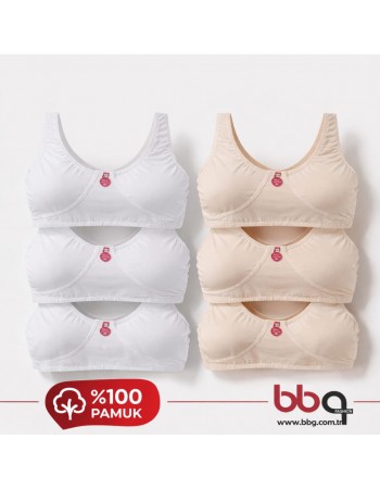 BAYAN BÜYÜK BEDEN GENİŞ KALIP %100 PAMUK YARIM ATLET-K