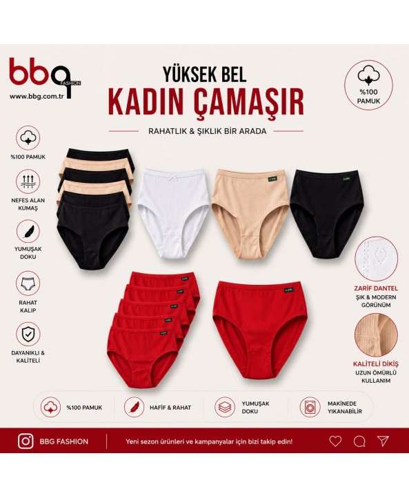 BAYAN BÜYÜK BEDEN PAMUKLU KÜLOT-S