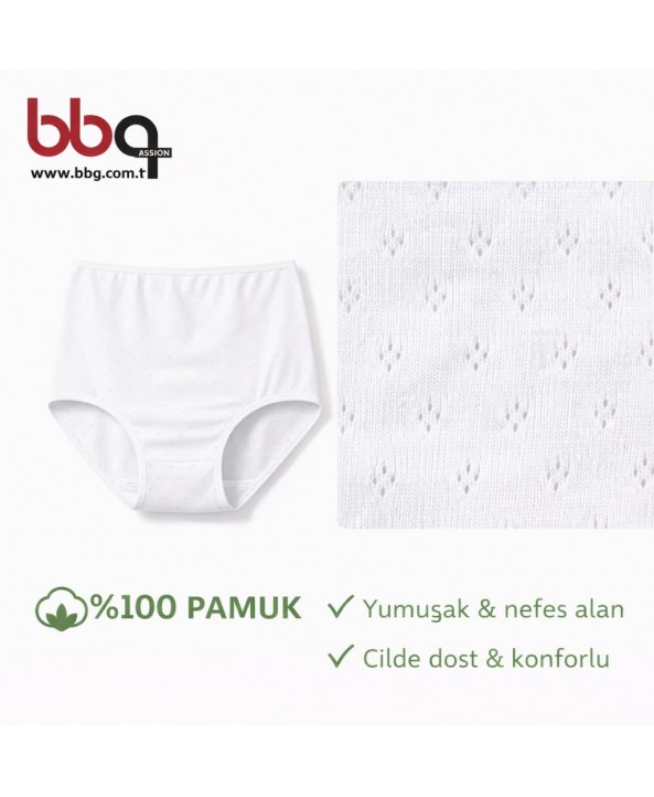 BAYAN BÜYÜK BEDEN GENİŞ KALIP YÜKSEK BEL PAMUKLU KÜLOT-CB1
