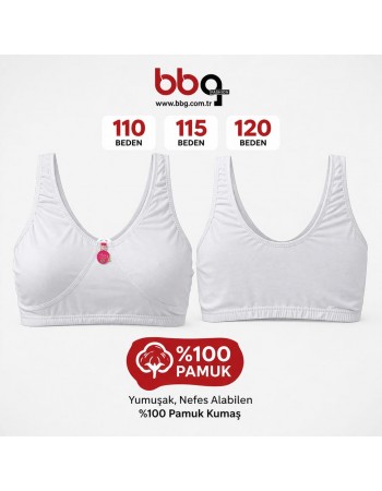 BAYAN BÜYÜK BEDEN GENİŞ KALIP %100 PAMUK YARIM ATLET-B