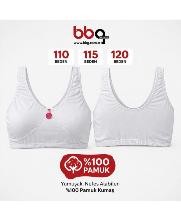 BAYAN BÜYÜK BEDEN GENİŞ KALIP %100 PAMUK YARIM ATLET-B