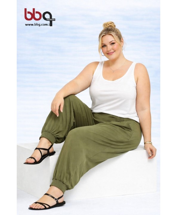 BAYAN BÜYÜK BEDEN GENİŞ KALIP TEK ALT ŞALVAR