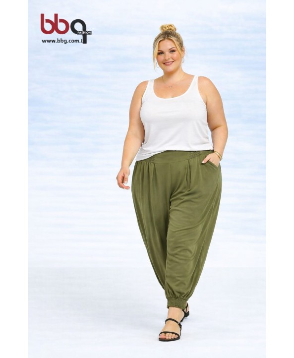 BAYAN BÜYÜK BEDEN GENİŞ KALIP TEK ALT ŞALVAR