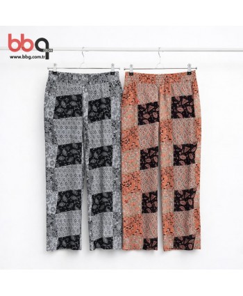BAYAN PENYE PANTOLON KIRMIZI DESENLİ
