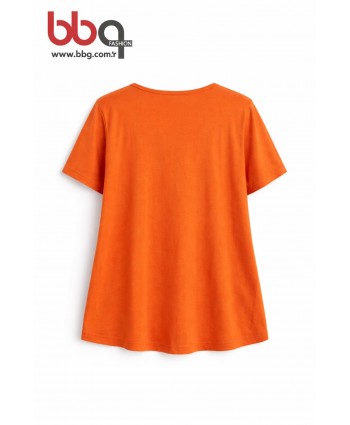  BAYAN BÜYÜK BEDEN GENİŞ KALIP YUVARLAK YAKA T-SHIRT