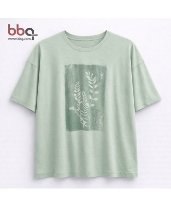  BAYAN BÜYÜK BEDEN GENİŞ KALIP BASKILI T-SHIRT
