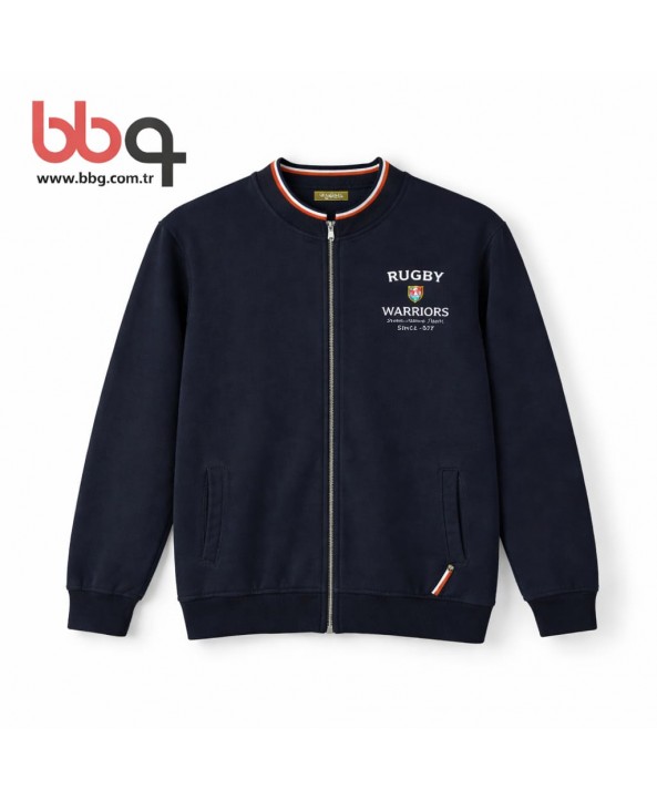 ERKEK BÜYÜK BEDEN GENİŞ KALIP FERMUARLI CEKET