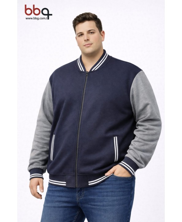 ERKEK BÜYÜK BEDEN GENİŞ KALIP COLLEGE CEKET-L