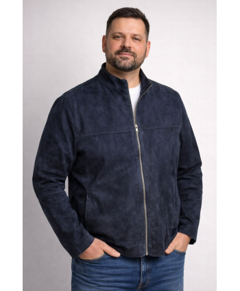 ERKEK BÜYÜK BEDEN GENİŞ KALIP ÇİFT TARAFLI KUZU DERİ CEKET-L