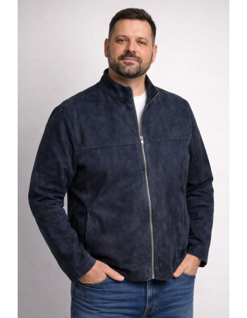 ERKEK BÜYÜK BEDEN GENİŞ KALIP ÇİFT TARAFLI KUZU DERİ CEKET-L