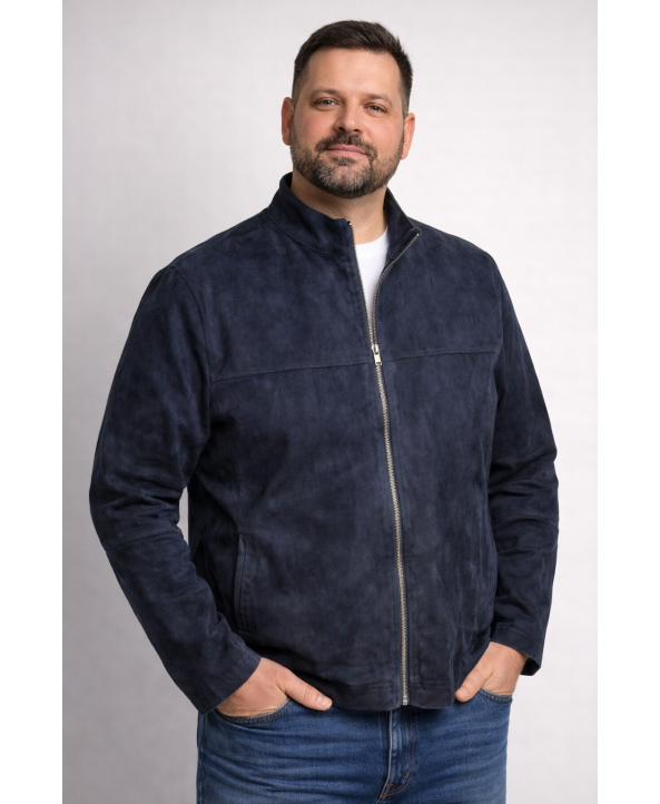 ERKEK BÜYÜK BEDEN GENİŞ KALIP ÇİFT TARAFLI KUZU DERİ CEKET-L