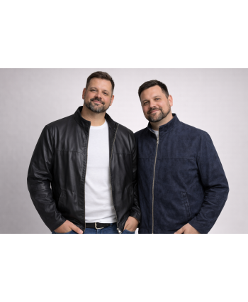 ERKEK BÜYÜK BEDEN GENİŞ KALIP ÇİFT TARAFLI KUZU DERİ CEKET-L