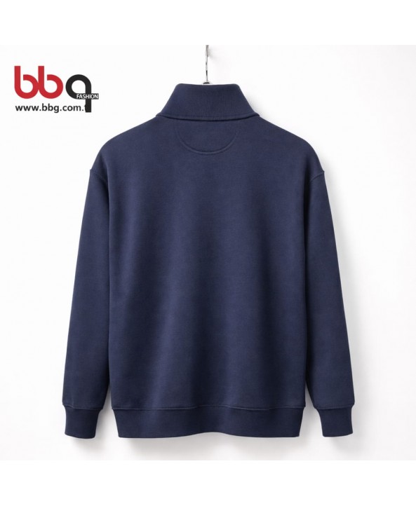 ERKEK BÜYÜK BEDEN GENİŞ KALIP YARIM FERMUARLI SWEAT