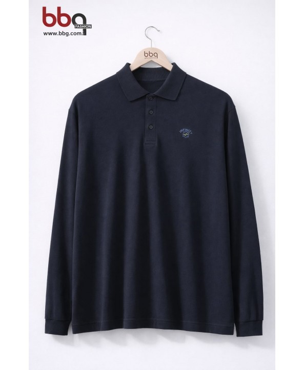 ERKEK BÜYÜK BEDEN GENİŞ KALIP POLO YAKA SWEAT-L