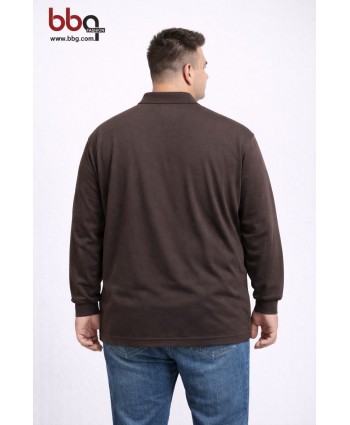  ERKEK BÜYÜK BEDEN GENİŞ KALIP POLO YAKA SWEAT-K
