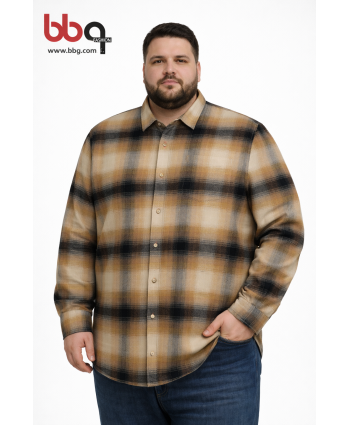 ERKEK BÜYÜK BEDEN GENİŞ KALIP ODUNCU GÖMLEK-1