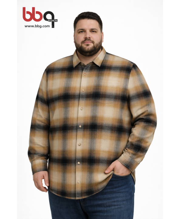 ERKEK BÜYÜK BEDEN GENİŞ KALIP ODUNCU GÖMLEK-1