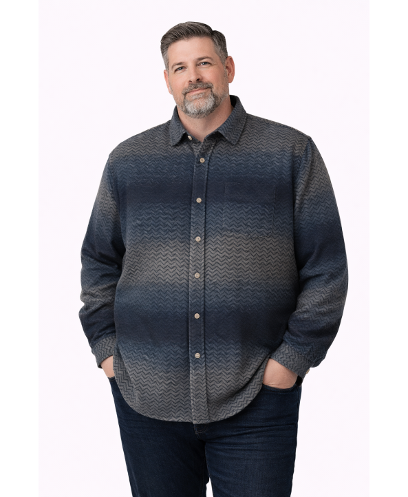  ERKEK BÜYÜK BEDEN GENİŞ KALIP ODUNCU GÖMLEK-5