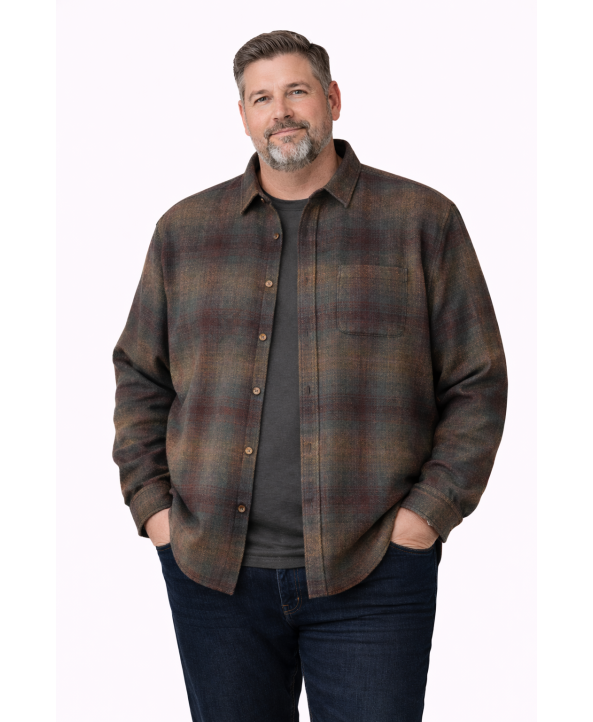  ERKEK BÜYÜK BEDEN GENİŞ KALIP ODUNCU GÖMLEK-2