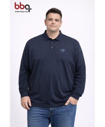 ERKEK BÜYÜK BEDEN GENİŞ KALIP POLO YAKA SWEAT-L