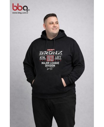 ERKEK BÜYÜK BEDEN GENİŞ KALIP ÜÇ İPLİK BASKILI SWEAT-S