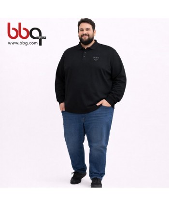 ERKEK BÜYÜK BEDEN GENİŞ KALIP POLO YAKA SWEAT-S