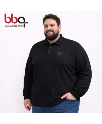 ERKEK BÜYÜK BEDEN GENİŞ KALIP POLO YAKA SWEAT-S