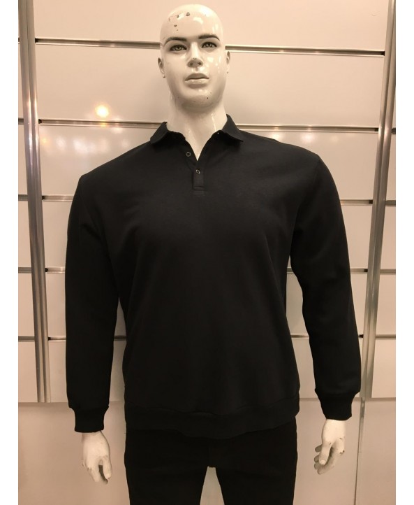 ERKEK BÜYÜK BEDEN DÜĞMELİ POLO YAKA SWEAT-S