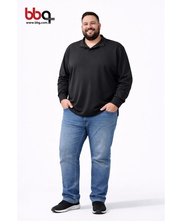 ERKEK BÜYÜK BEDEN GENİŞ KALIP YAKALI SWEATSHIRT
