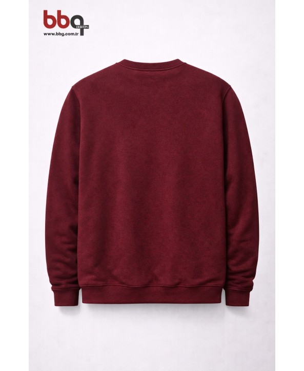 ERKEK BÜYÜK BEDEN GENİŞ KALIP BASKILI SWEATSHIRT-4