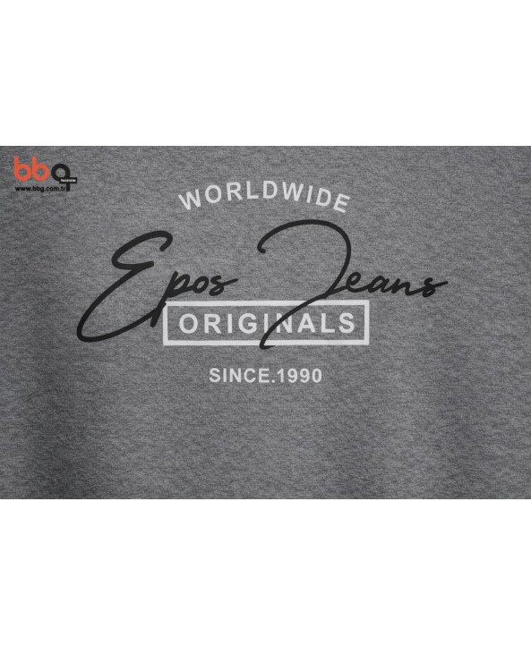 ERKEK BÜYÜK BEDEN GENİŞ KALIP BASKILI SWEAT-1